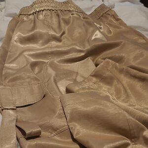 Michael Kors Champagne Silky Cargo Pants New Without Tags